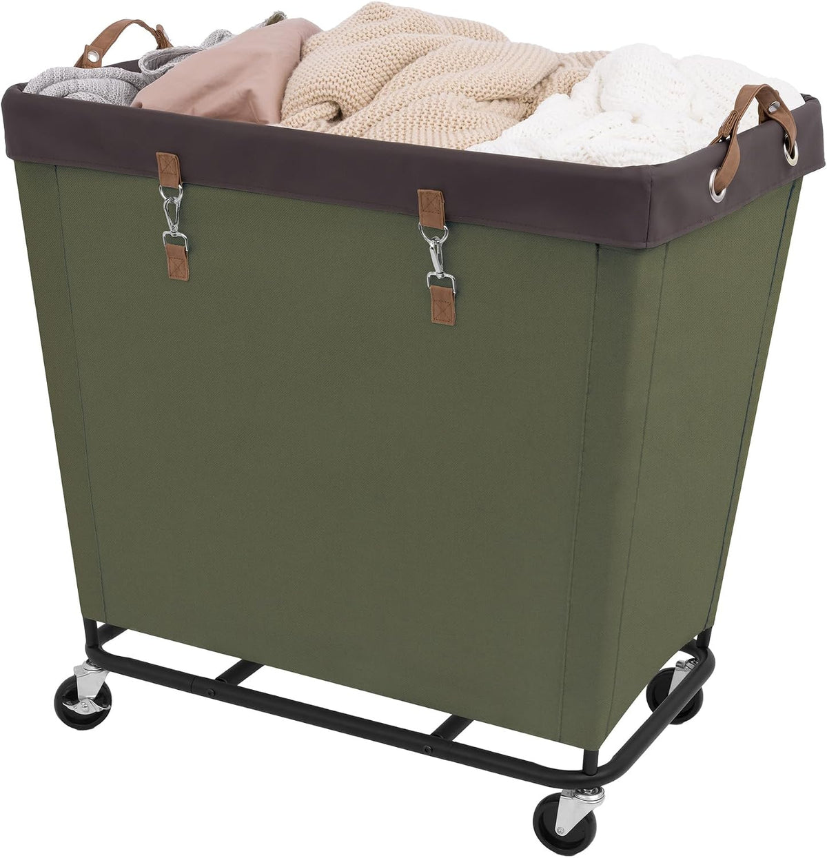 StorageWorks 160L Laundry Basket with Wheels, Rolling Hampers for Clothing