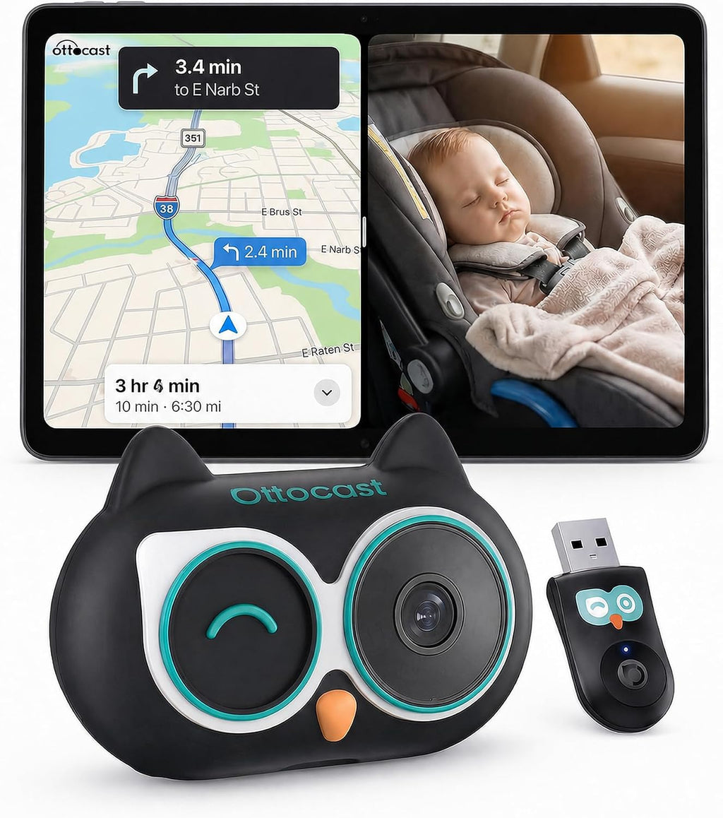 OTTOCAST Cabin Care Baby Car Camera 2026 (for Wired CarPlay Only)