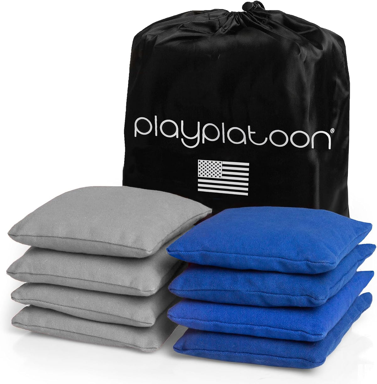Play Platoon Cornhole Bags Set of 8 Regulation Size & Weight Duck Cloth