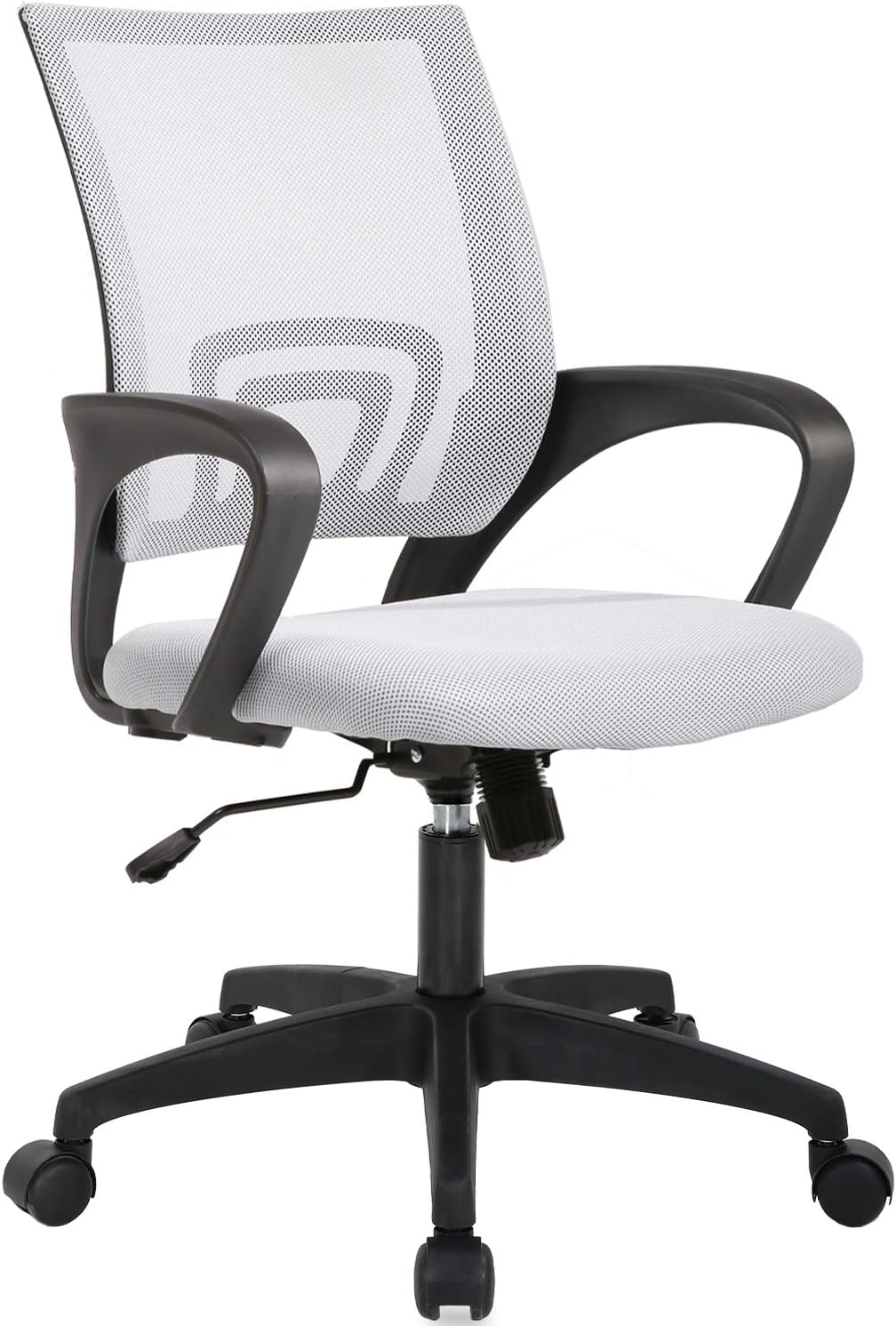 BestOffice Ergonomic Office Chair | Mid-Back Swivel Desk Chair | Dark Black