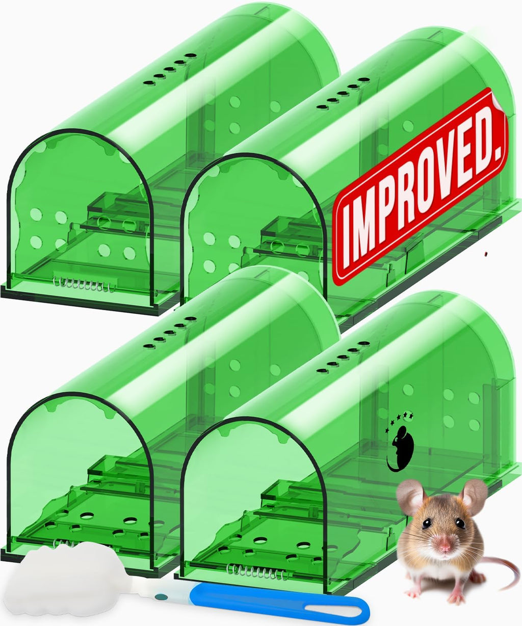 Motel Mouse Humane No Kill Mouse Traps Live Catch & Release - 4 Pack