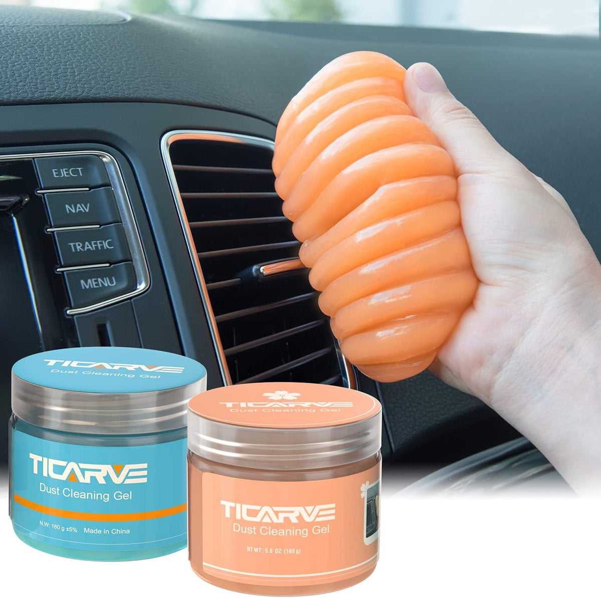 TICARVE Car Cleaning Gel Detailing Putty Car Putty Auto Detailing Tools Car Interior Cleaner Cleaning Slime Car Accessories Keyboard Cleaner Rose/NT WT: 5.6 oz (160 gr)