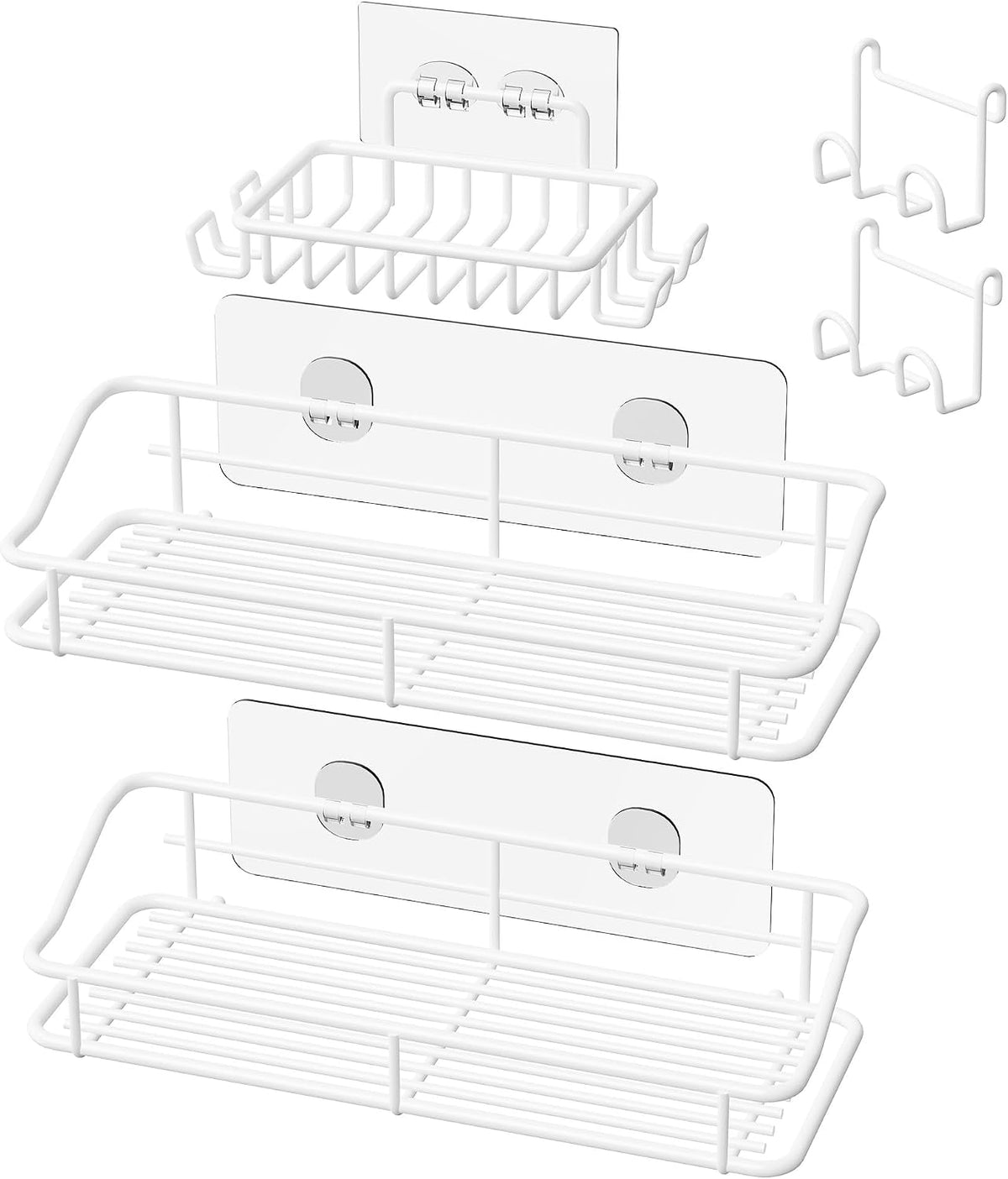 Nieifi Shower Caddy Adhesive, Shower Shelves, Shampoo Holder for Bathroom