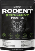 SoFyre Rodent Repellent Pouches 12-Pack Mouse Repellent for Home RV Garage Car Basement, Mice Indoor & Outdoor Deterrent, Peppermint Cinnamon Cedarwood Rat Repellent, Plant-Based Natural Pest Control