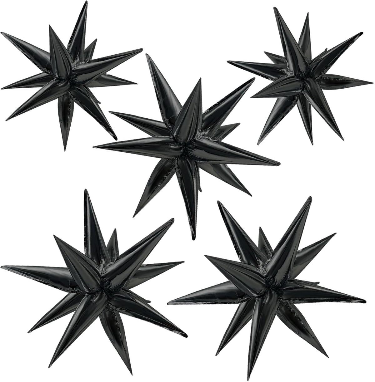 Star Balloons 60Pcs Black Balloons Foil Black Birthday Decorations