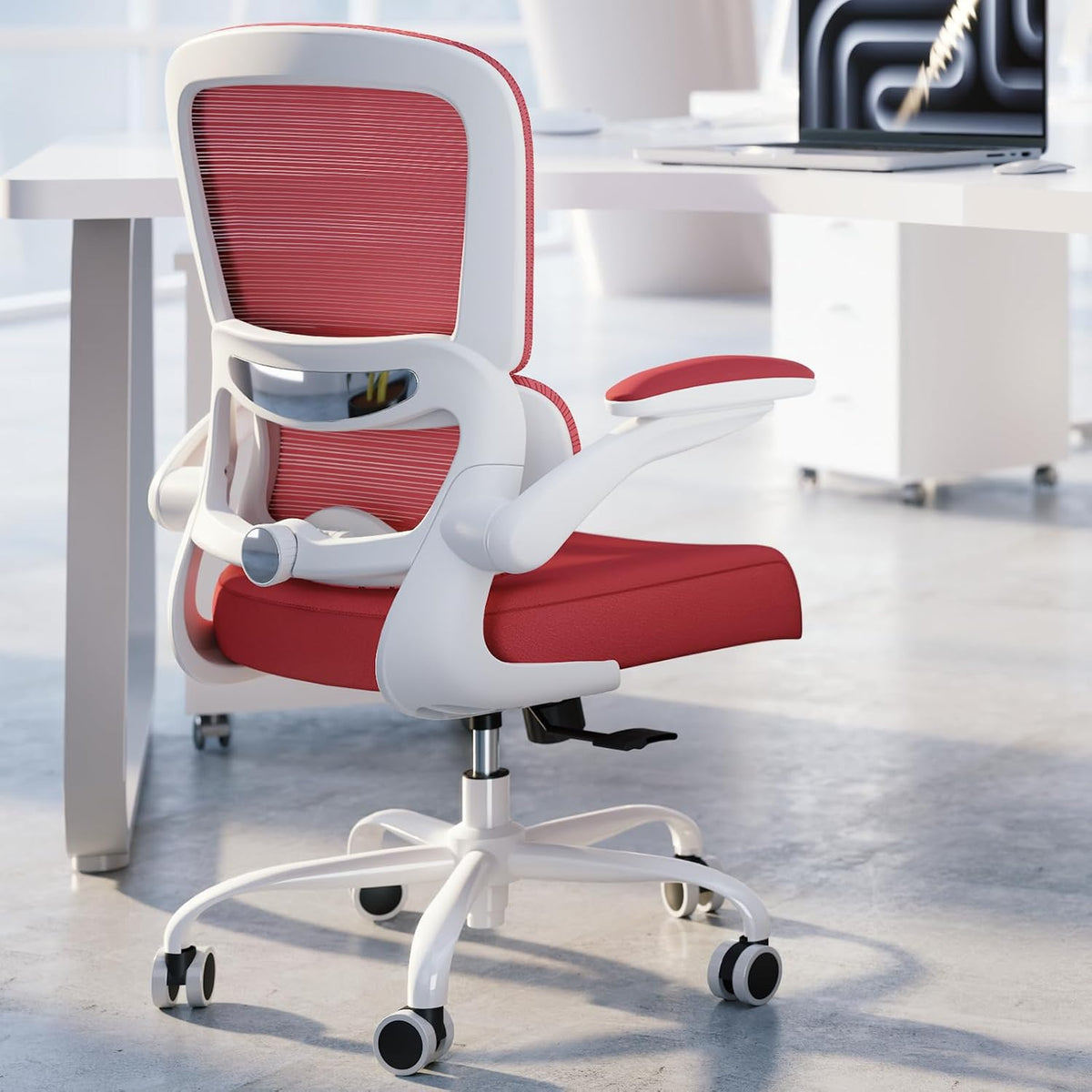 TRALT Office Chair - Ergonomic Desk Chair with Adjustable Lumbar Support, Mesh Computer Chair, Executive Chairs for Home Office Comfortable Lumbar Support (Black)