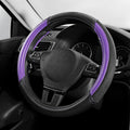 Skechers Air-Cooled Steering Wheel Cover,Leather Car Steering Wheel Cover Universal Fit 14" 1/2-15" Car Wheel Protector for Men Women Fit Suvs,Vans,Sedans,Car,Trucks,Black