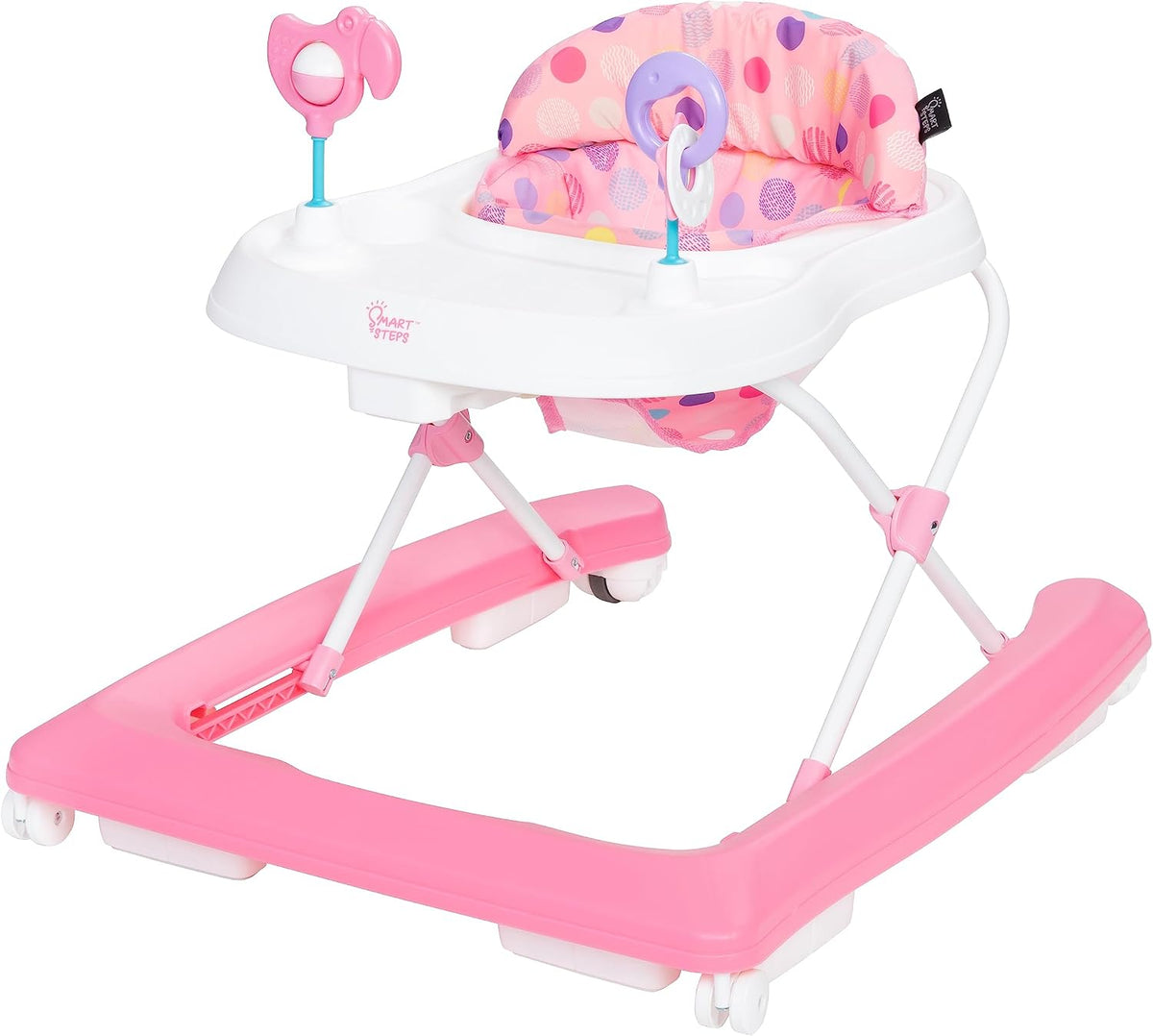 Smart Steps Trend Activity Walker and Entertainer with Removeable Toys, Large Tray, Cup Holder, Adjustable Height and Flat Fold Frame for Storage, Ages 6 Months +, Space Walk Navy