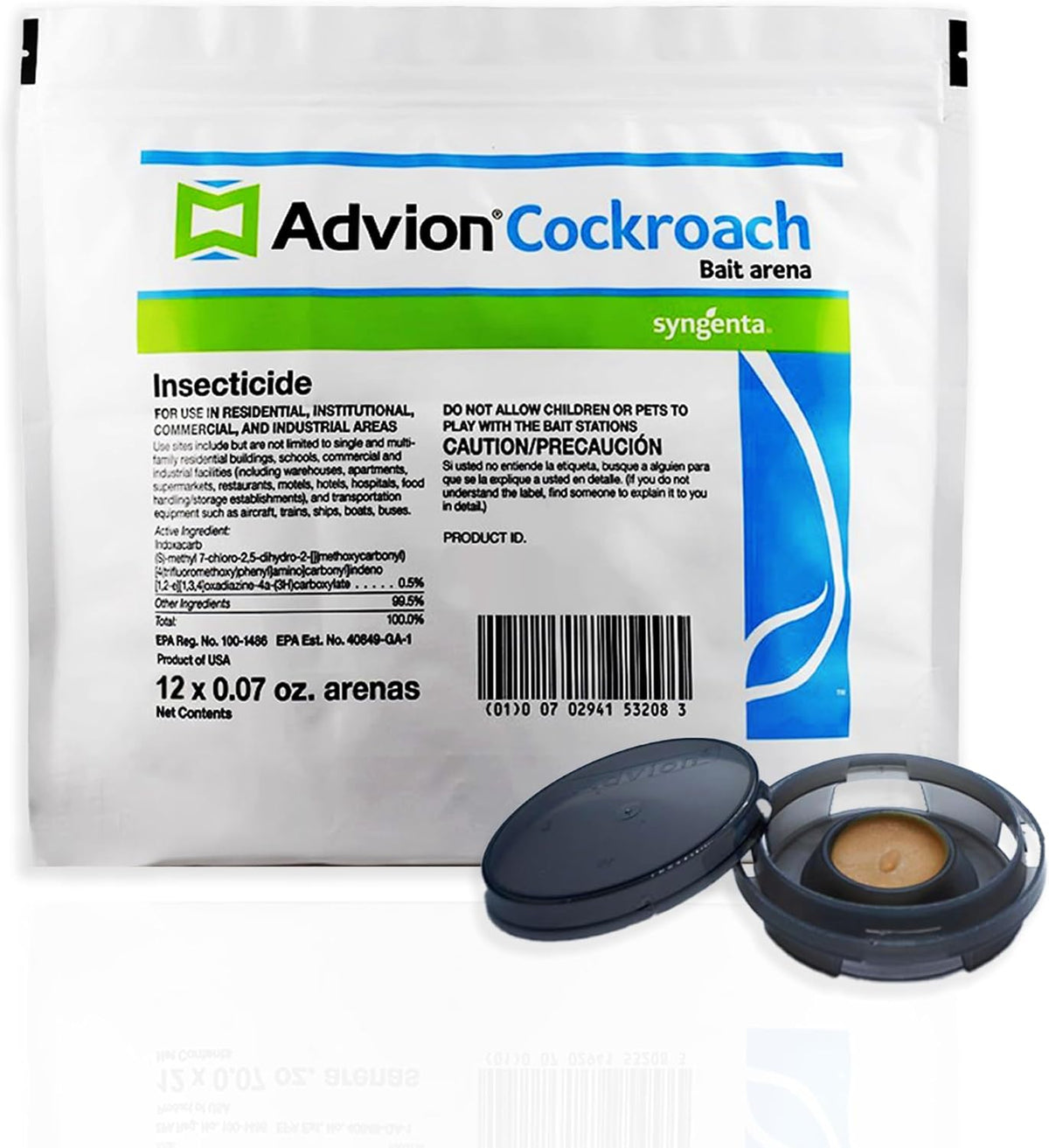 advion 68663 Arena 12ct Bag Cockroach Bait Station, White