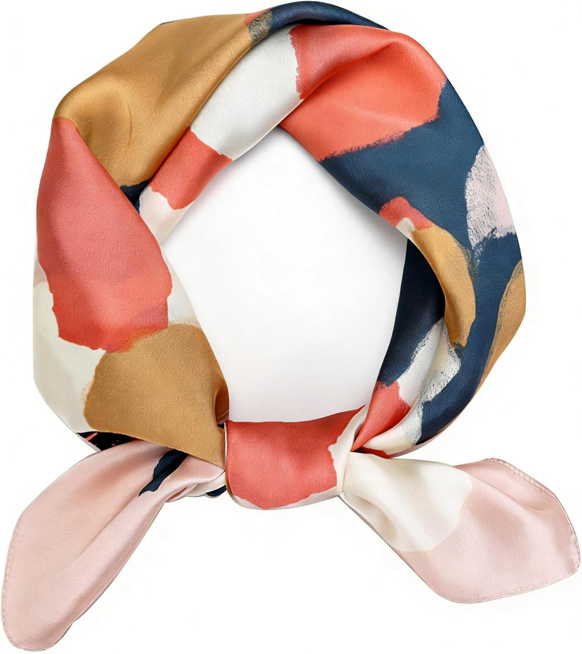 Dailyacc Hair Bandanas Scarf For Women Lightweight Fashion Neck Silk Satin Head Scarves For Sleeping Handbags Scarf