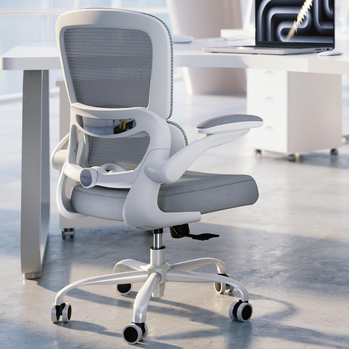 TRALT Office Chair - Ergonomic Desk Chair with Adjustable Lumbar Support, Mesh Computer Chair, Executive Chairs for Home Office Comfortable Lumbar Support (Black)