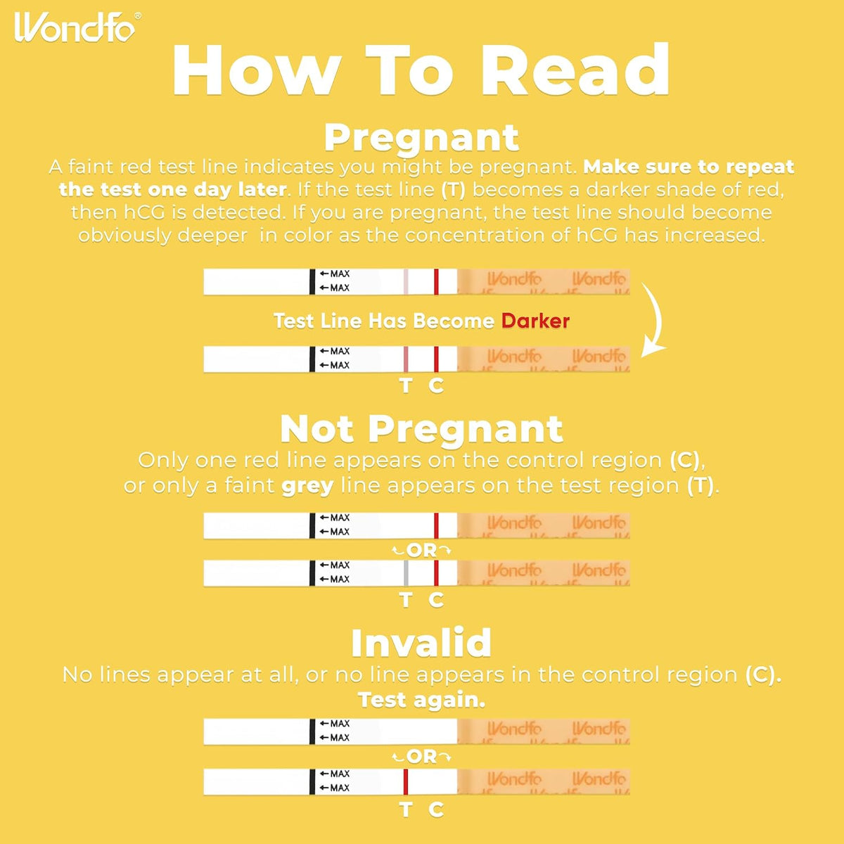 Wondfo Early Result Pregnancy Test Strips - Get Results 6 Days Sooner Than Missed Period-Sensitive and high-Accuracy HCG Testing Kit at 10 MIU/ml Cut-Off -[25 Packs]