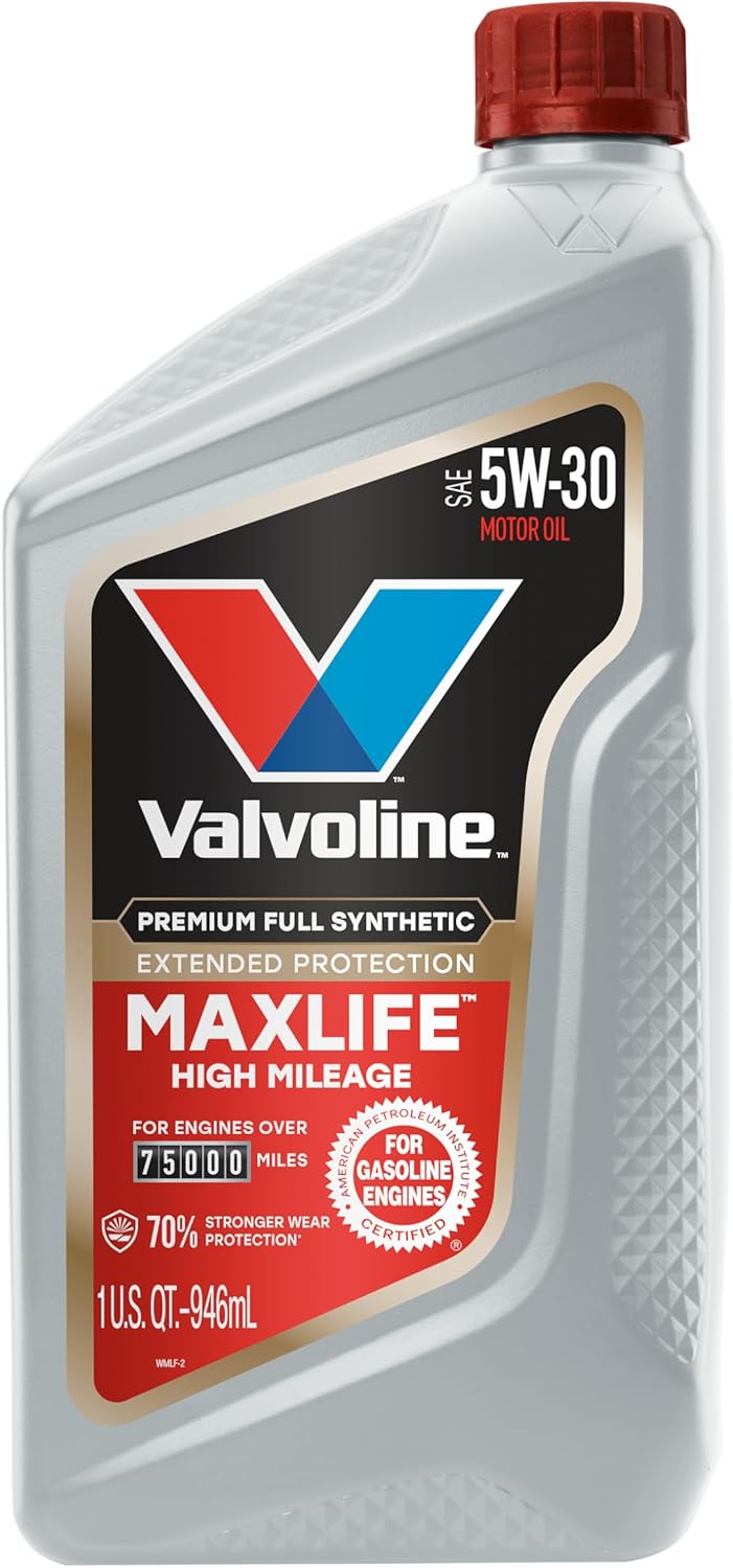 Valvoline High Mileage with MaxLife Technology SAE 10W-40 Synthetic Blend Motor Oil 5 QT