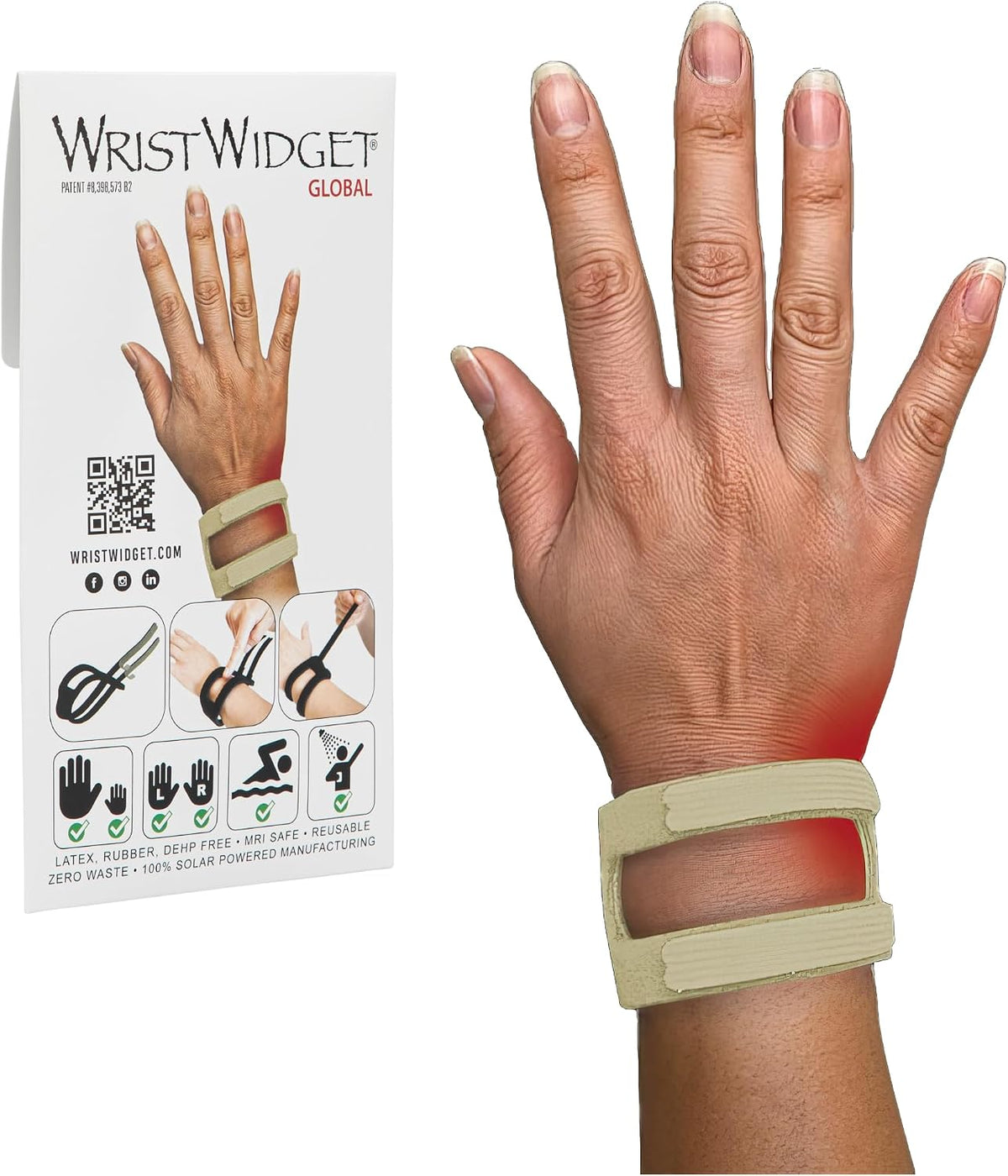 WristWidget® Wrist Brace for TFCC Tears, One Size fits most. For Left and Right Wrists, Support for Weight Bearing Strain, Exercise
