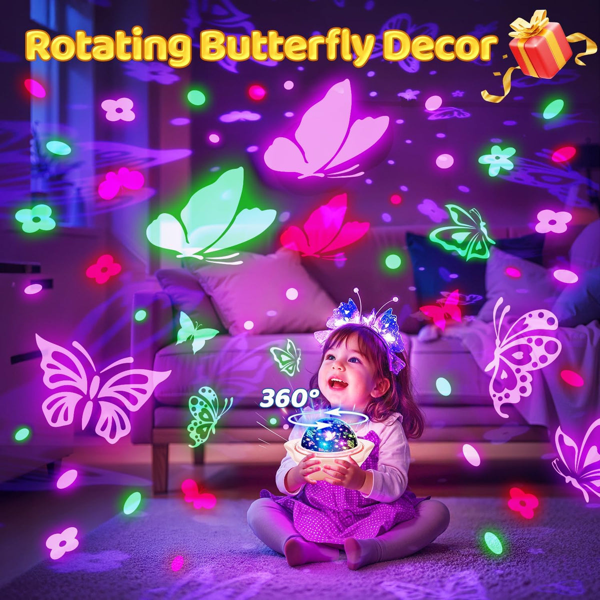 Unicorn Toys for Girls Age 4-6, 6 Films Cute Star Night Light Projector