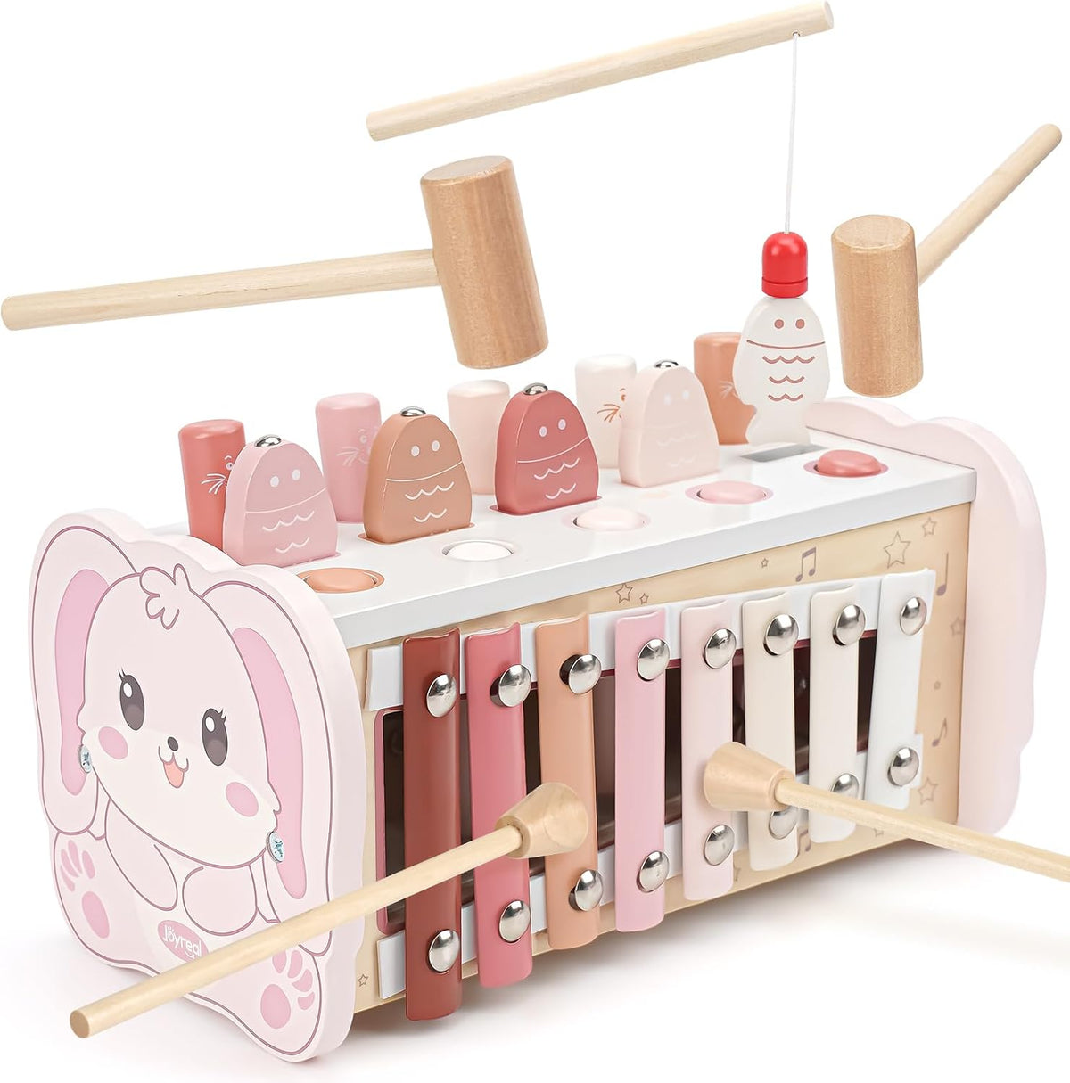 Joyreal Wooden Montessori Toys for 1 Year Old Hammering Pounding Toys