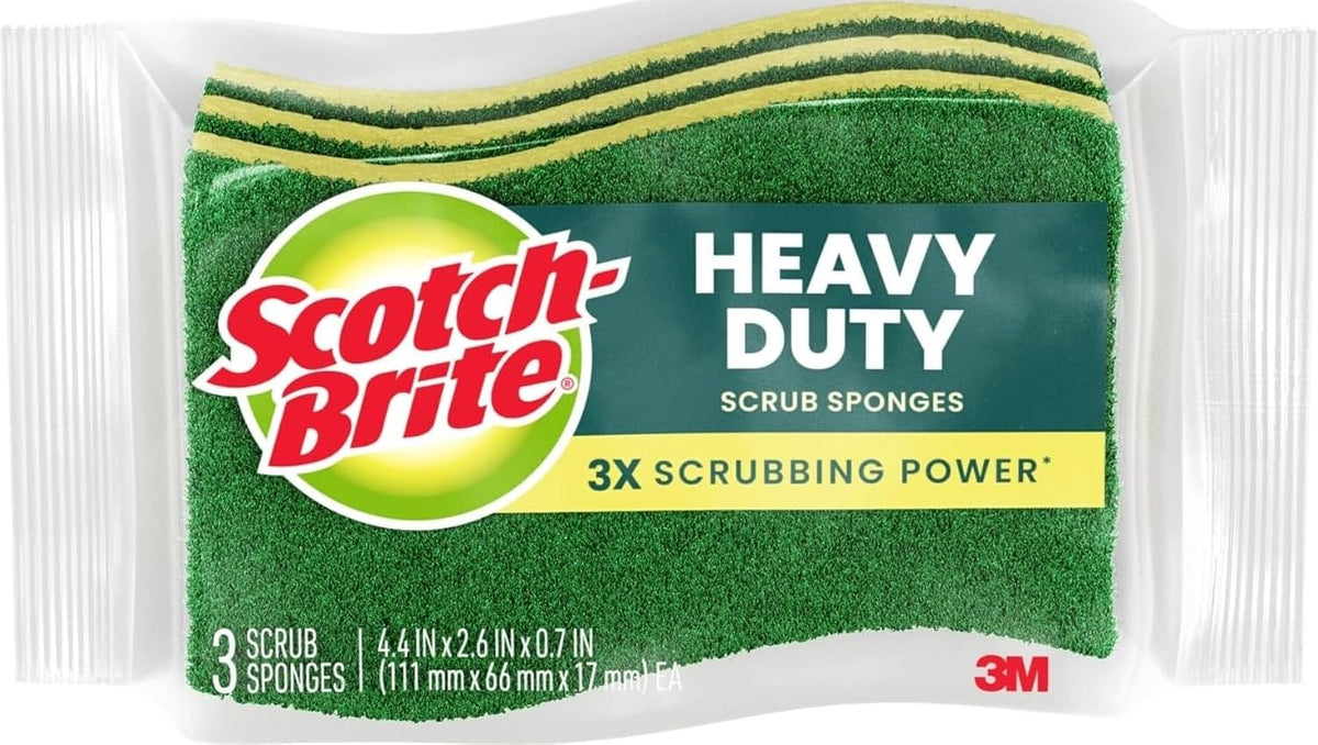 Scotch-Brite Heavy Duty Scrub Sponge, 9 Pack