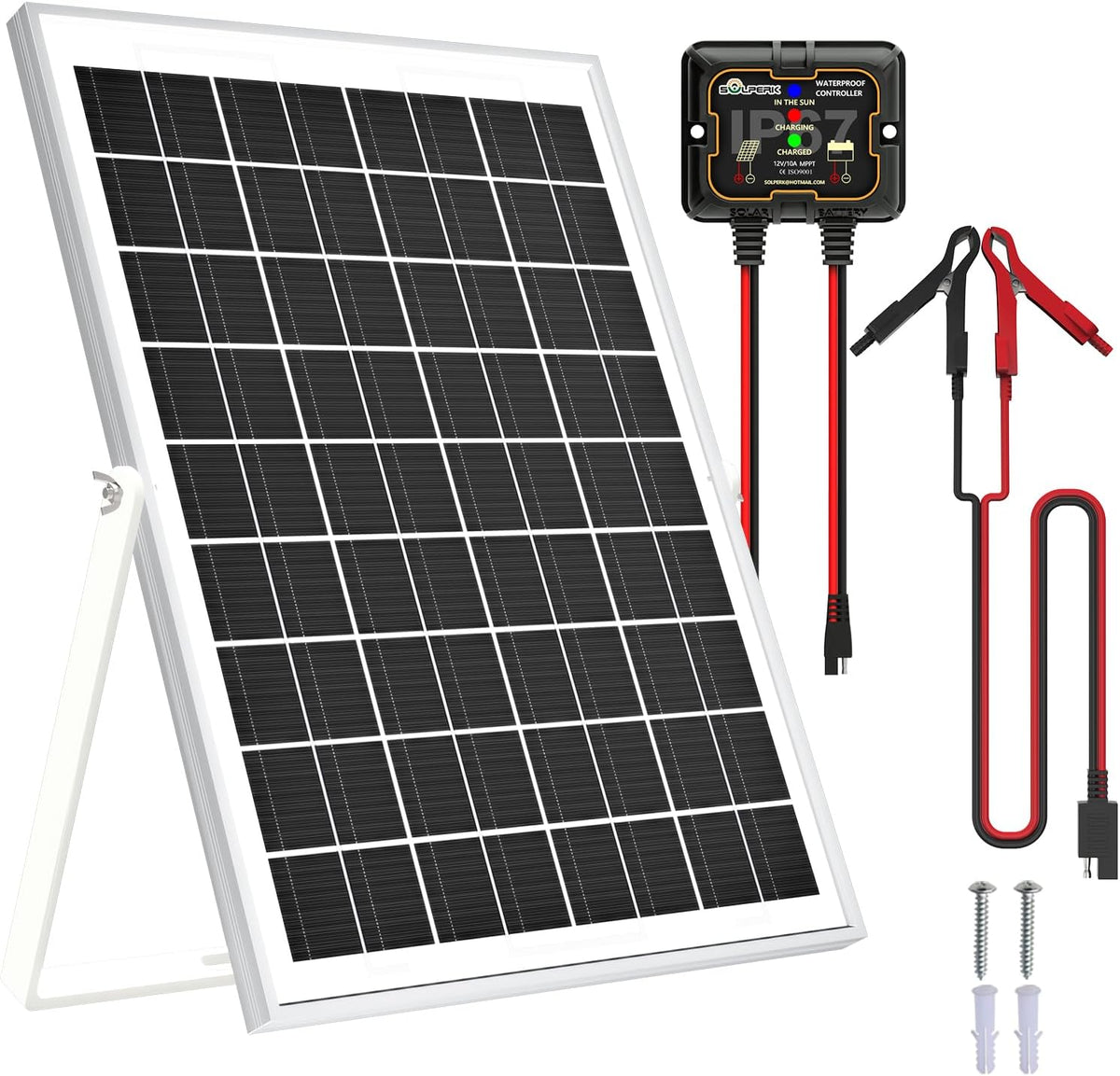 SOLPERK Solar Panel Kit 20W 12V Solar Battery Charger Maintainer+Controller