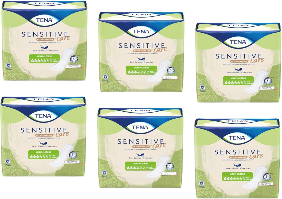 Tena Sensitive Care Ultra Thin Light Bladder Control Pads, 9 in, 180 ct