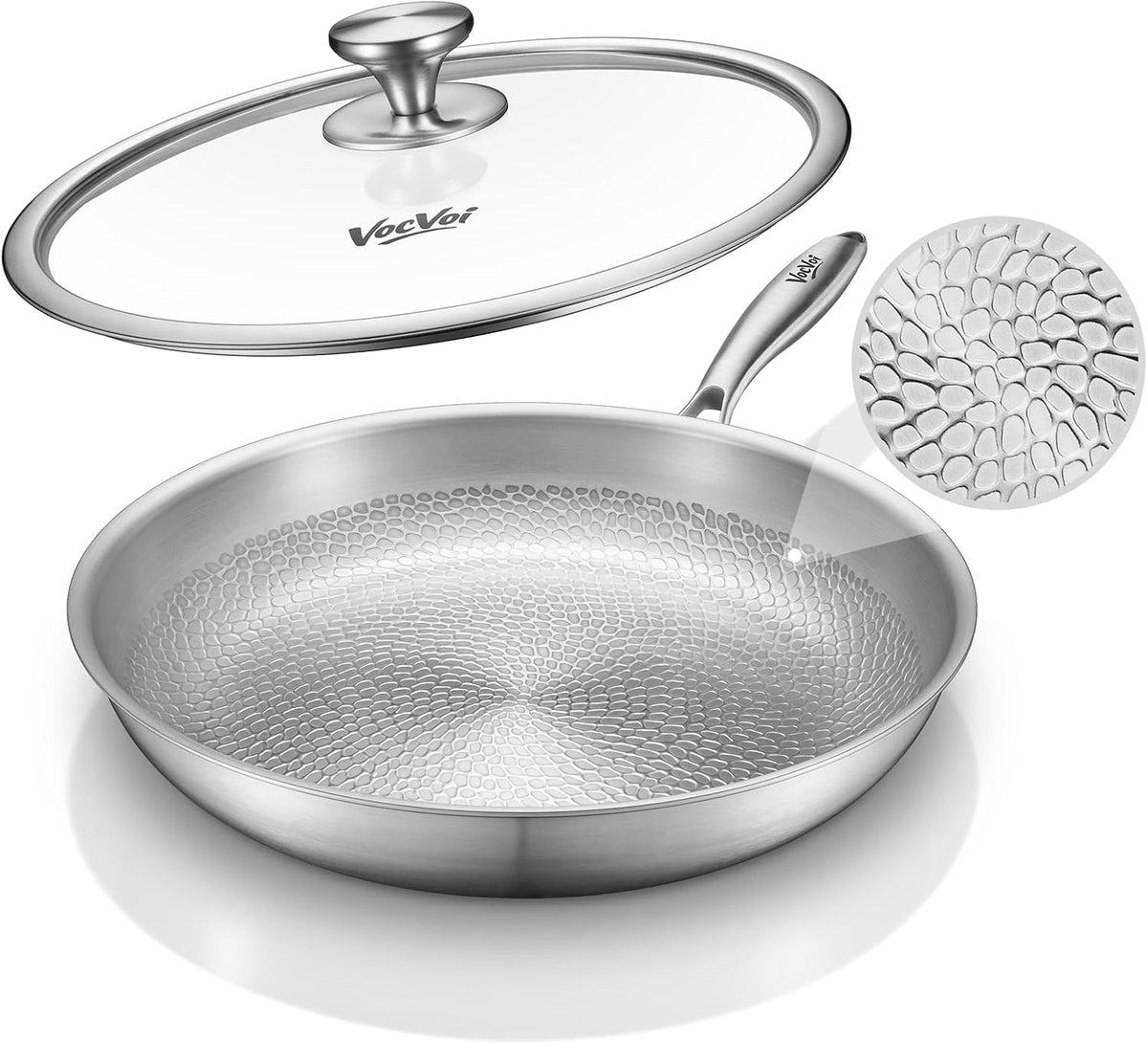 VocVoi Titanium pans for cooking,12" Nonstick pro frying cookware