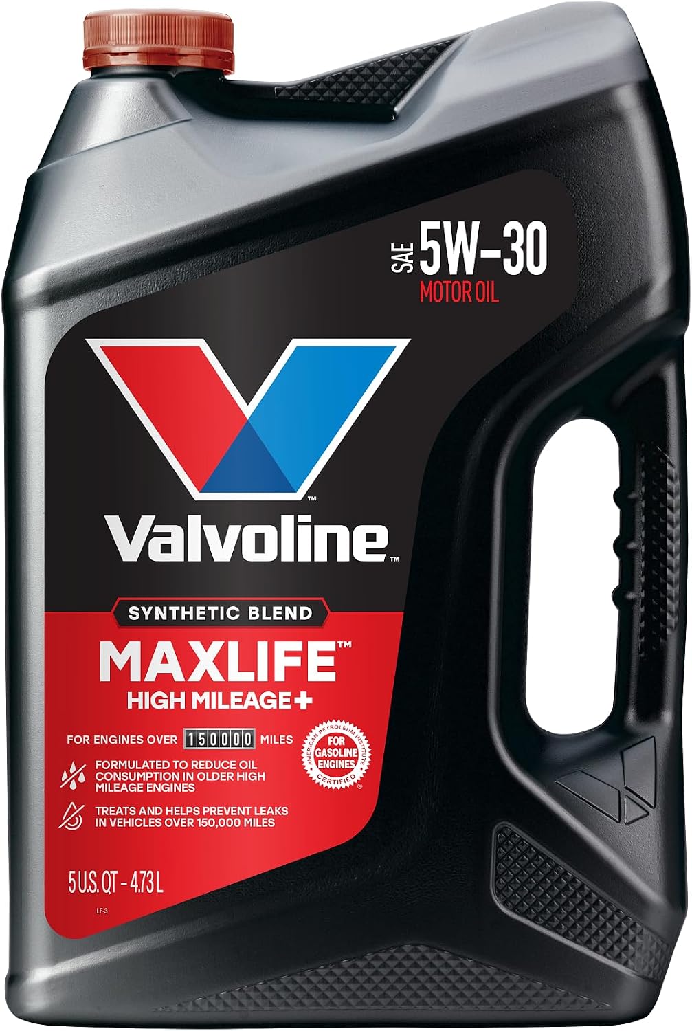Valvoline High Mileage with MaxLife Technology SAE 10W-40 Synthetic Blend Motor Oil 5 QT