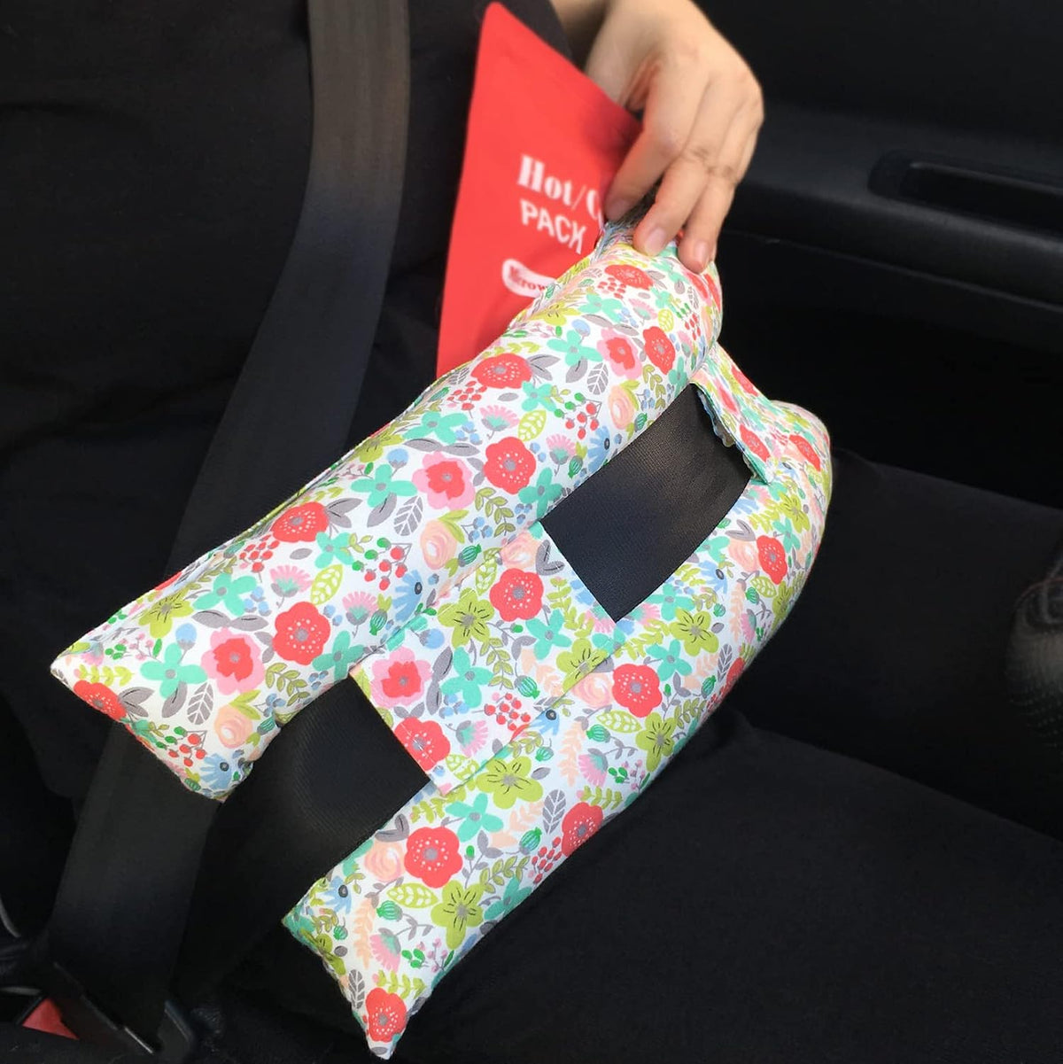 Hysterectomy Seatbelt Pillow Post Abdominal Surgery Myomectomy Pillows with Pocket for Ice/Hot Packs Breast Reduction Belly Incision Tummy Tuck C-Section Recovery Patients Gifts Minky Dot Light Gray