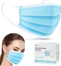 HDFK Face Mask Disposable Adults 3Ply Non-Woven with Nose Clip Blue 50Pack