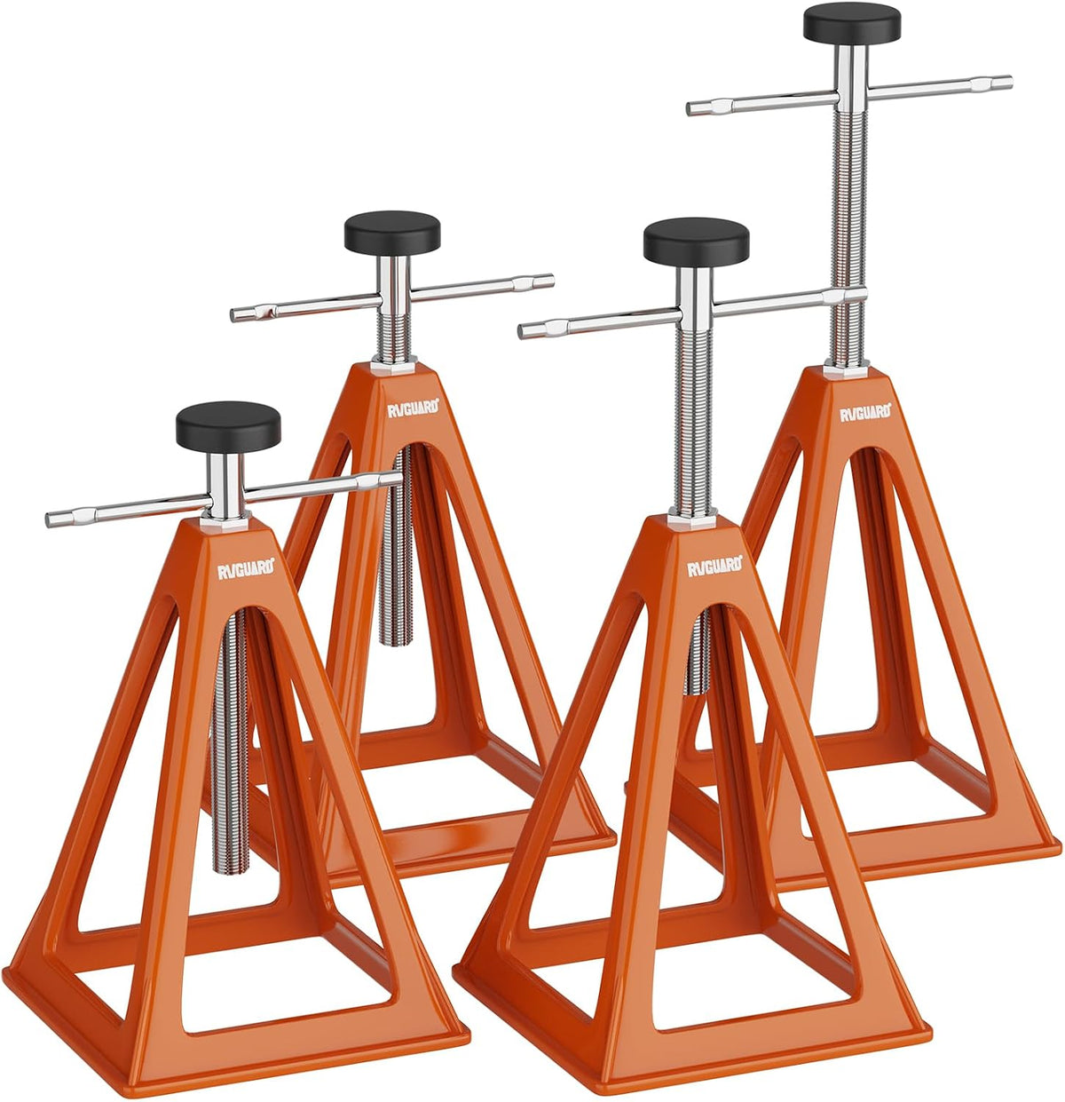 RVGUARD RV Stack Jacks 4 Pack, 6000 Lbs Aluminum Stabilizer Jacks
