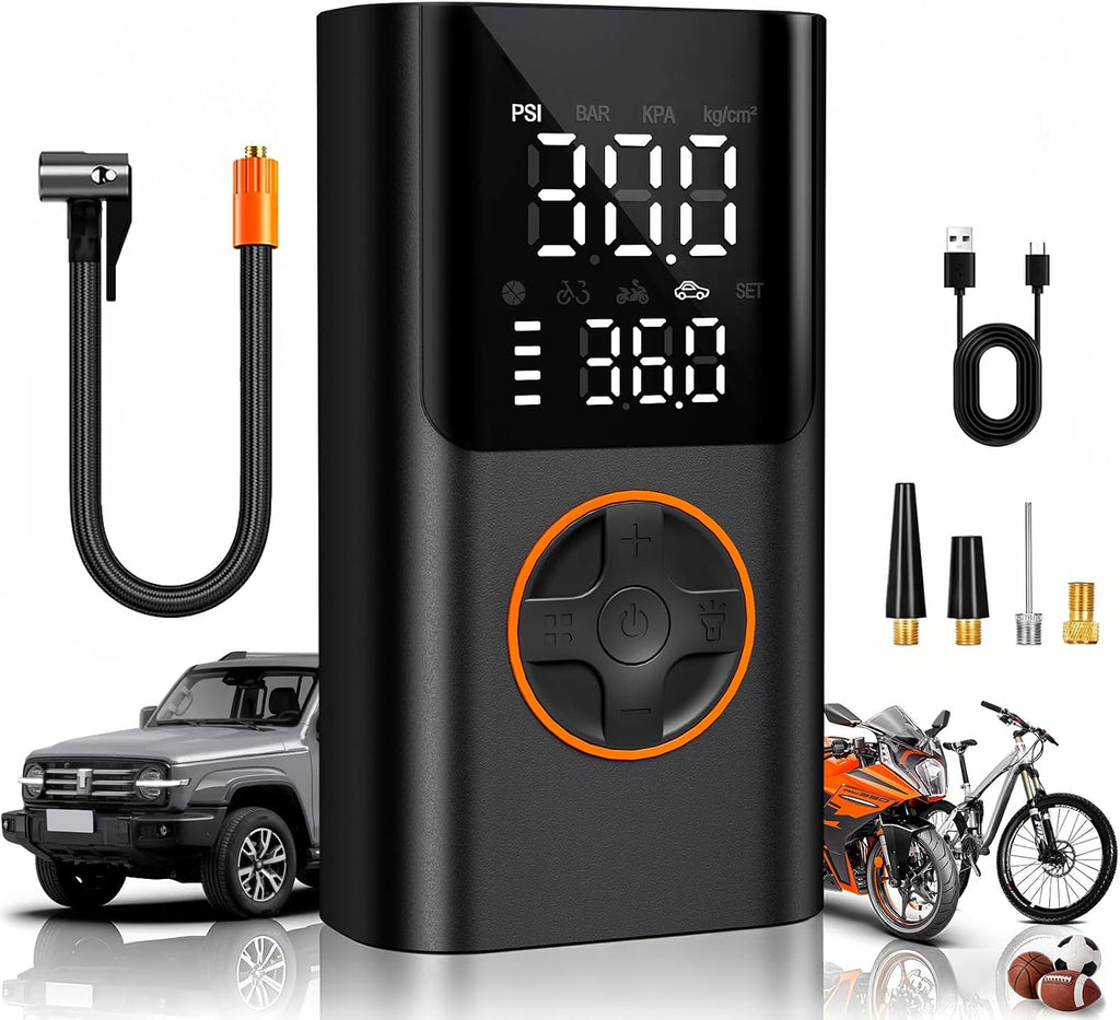 Tire Inflator Portable Air Compressor, 150PSI Fast Inflation