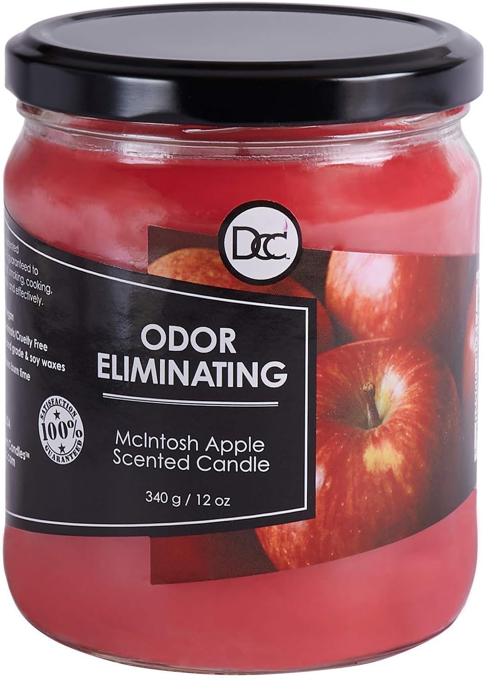 Vanilla Bean Odor Eliminating Highly Fragranced Candle - Eliminates 95% of Pet, Smoke, Food, and Other Smells Quickly - Up to 80 Hour Burn time - 12 Ounce Premium Soy Blend