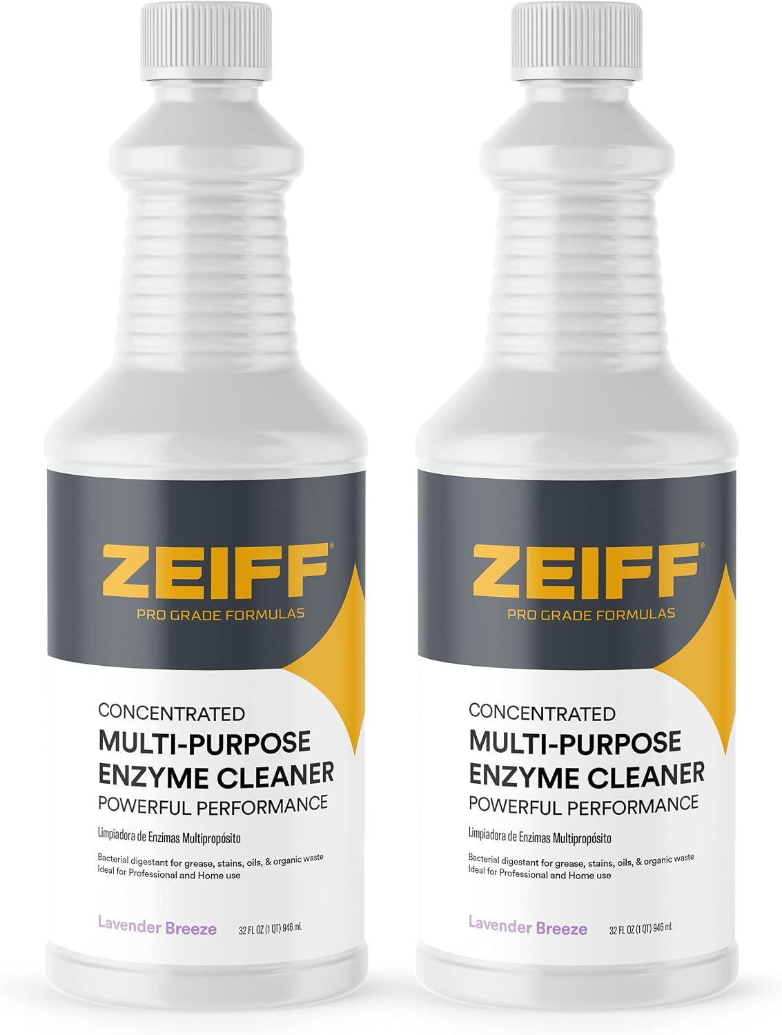 Zeiff Pro-Grade Multi-Purpose Probiotic Enzyme Cleaner - Pet Stain and Odor Remover, Drain Cleaner - Powerful Cleaning & Odor Eliminating Formula For Professional & Home Surfaces - 32 Ounce