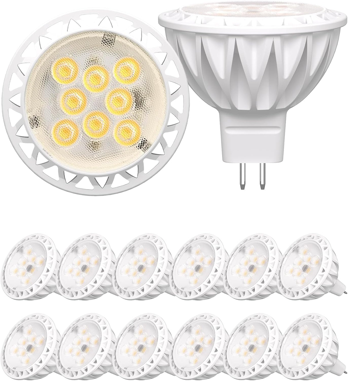 MR16 LED Bulbs 5W GU5.3 12V 2700K Warm White 6 Pack
