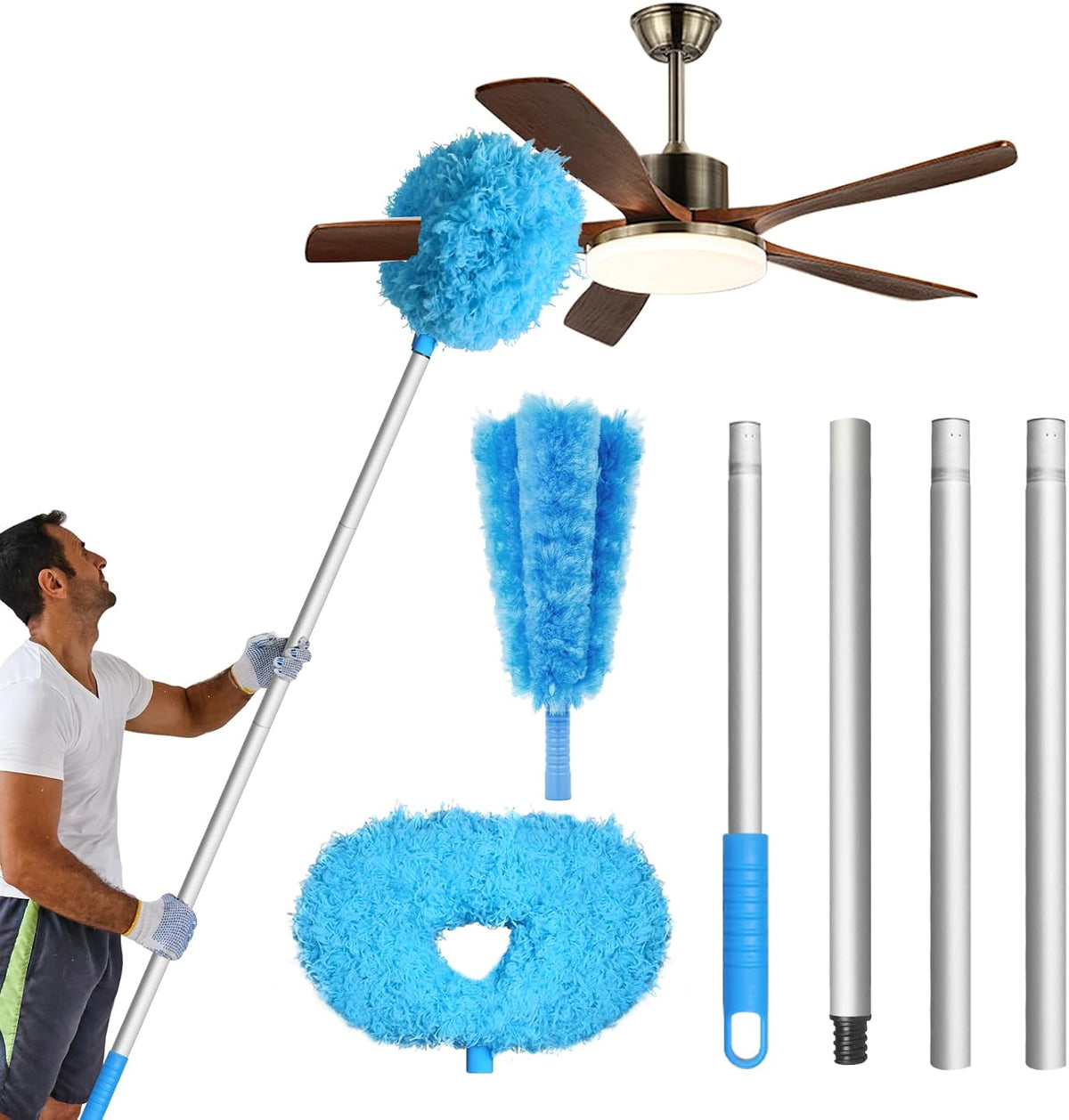 Storystore Ceiling Fan Cleaner Duster, Adjustable Microfiber Duster