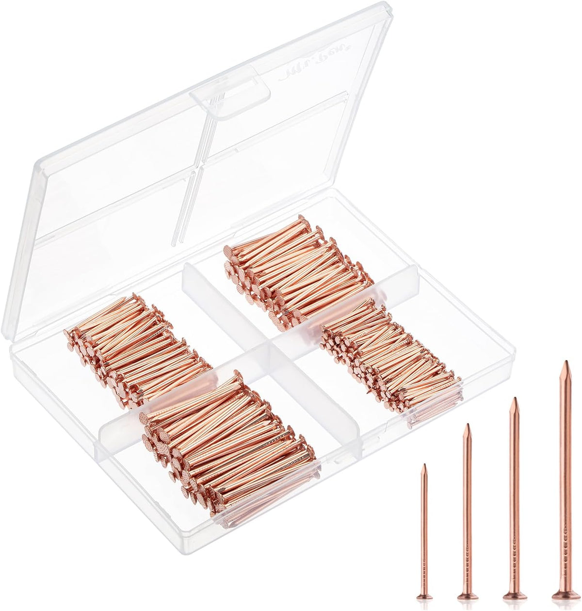 Mr. Pen- Nail Assortment Kit, 600 pcs, 4 Sizes, Silver Picture Hangers