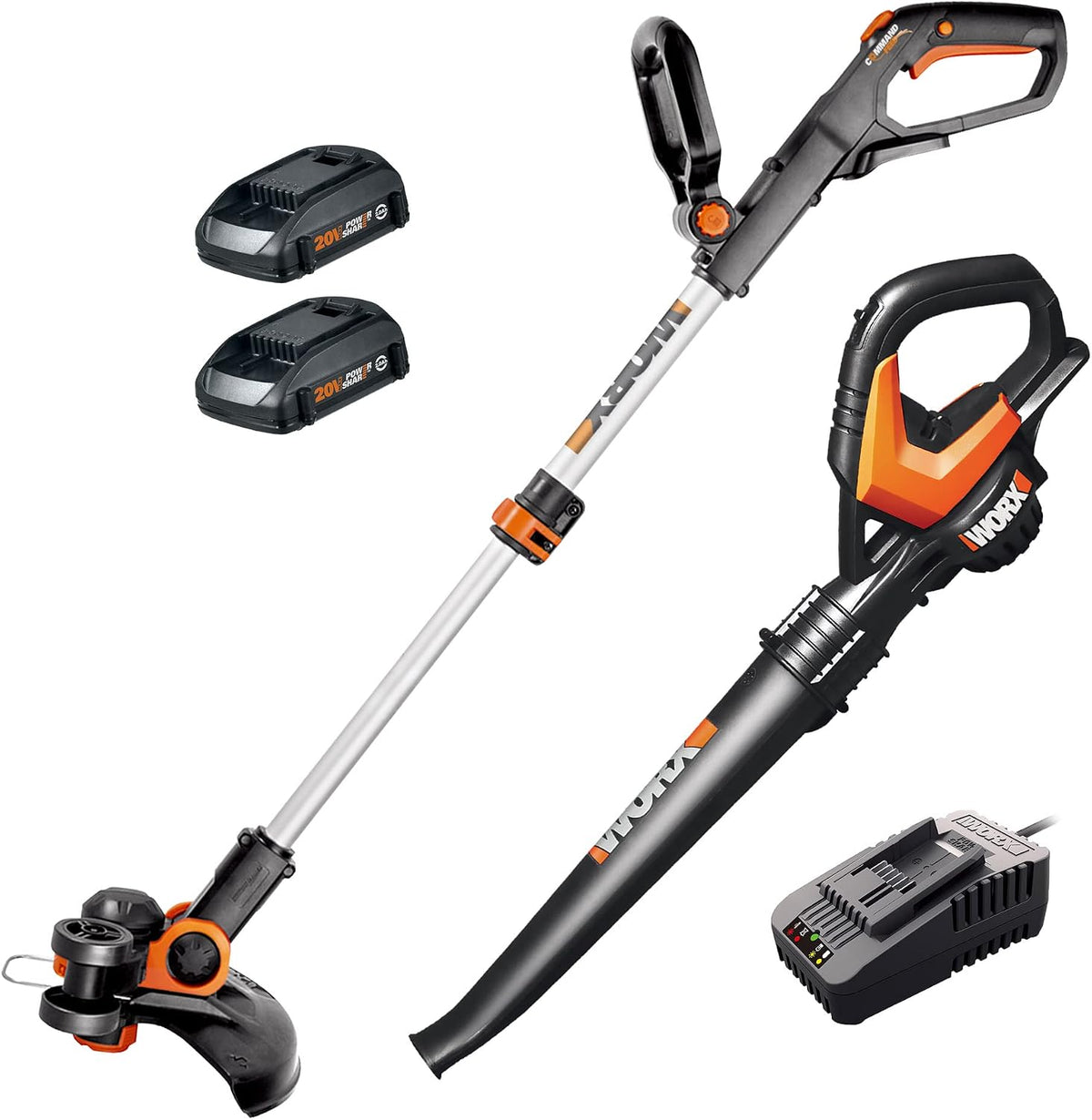 WORX 20V 12" 2-in-1 Cordless String Trimmer & Electric Lawn Edger, WG163