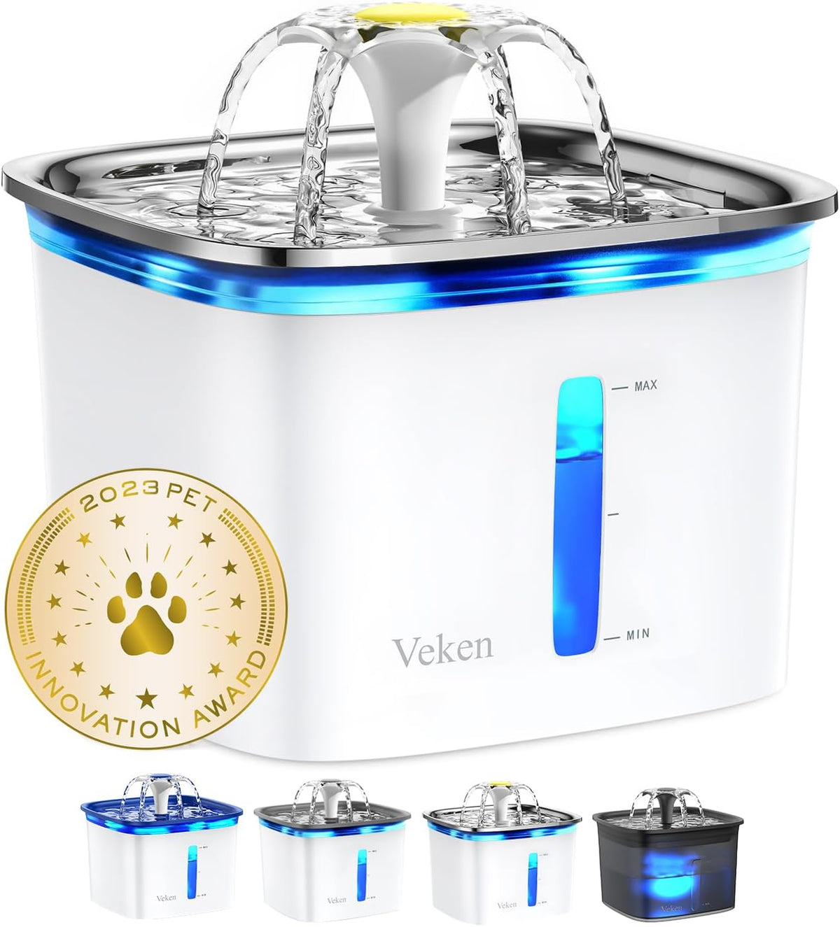 Veken Innovation Award Winner 95oz/2.8L Cat Water Fountain