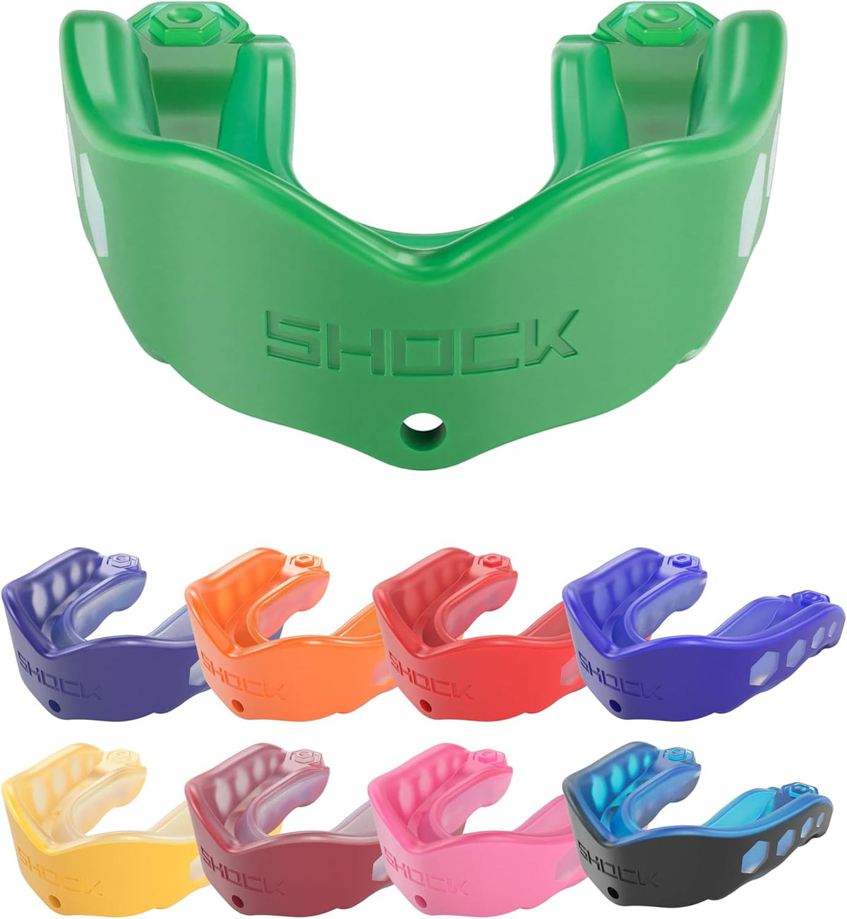 Shock Doctor Mouth Guard Sports, Hockey, Lacrosse, Baseball, Wrestling Moutguard, Gel Max Heavy Duty Protection & Custom Fit, Football Mouth Guard with Strap, Adult & Youth Mouthguard
