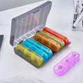 Medicine Organizer for Purse, Travel Pill Organizer, Pocket Size, Khaki