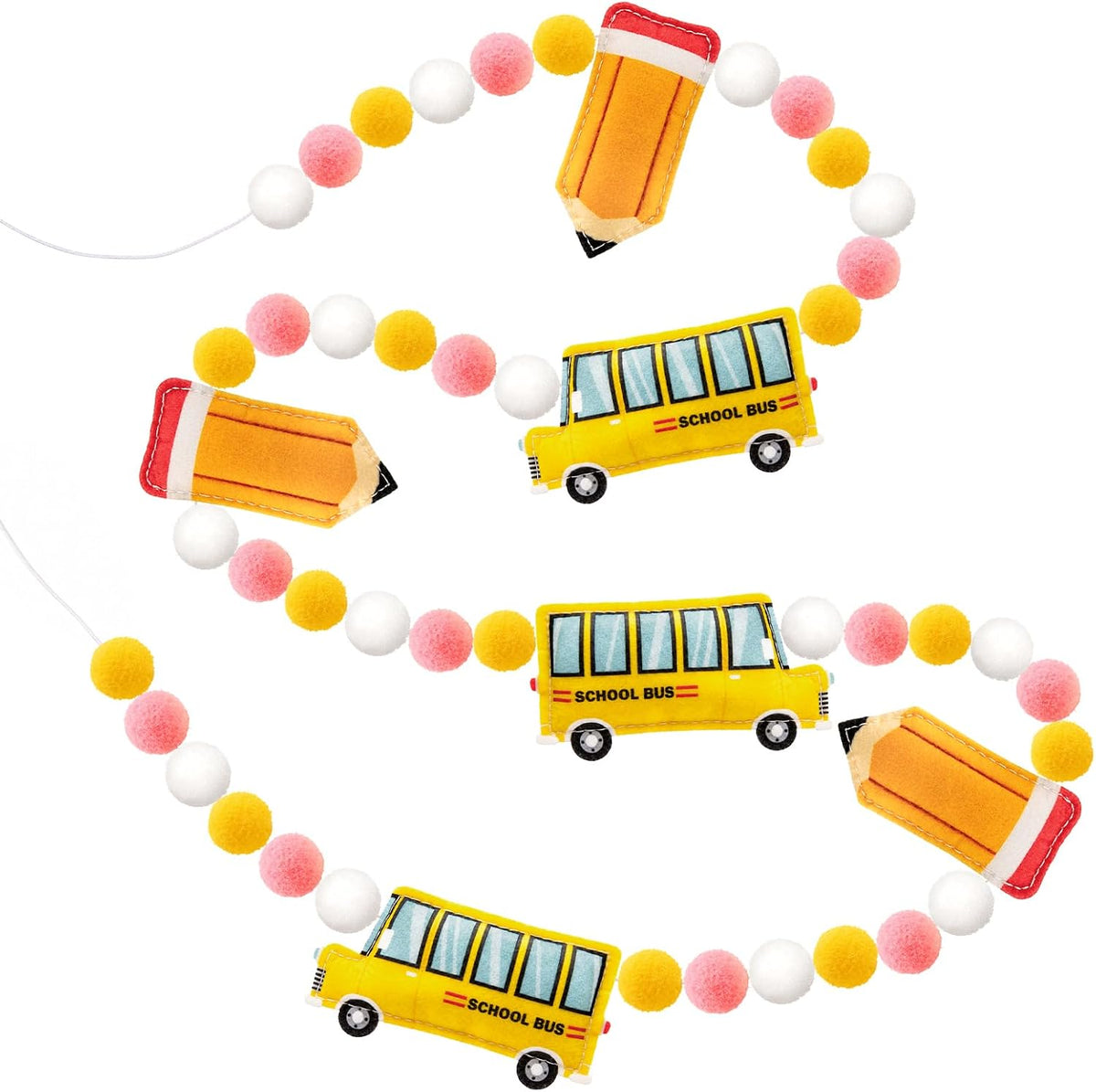 Back to School Decorations 9FT Felt Ball Garland Back to School Banner