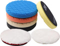 Buffing Polishing Pads, ZFE 7Pcs 6"(150mm) Waffle Foam Buffing Pads Polishing Pads Wool Pad Kit for 6Inch Backing Plate RO/DA/GA Car Polisher Boat Compounding, Polishing and Waxing