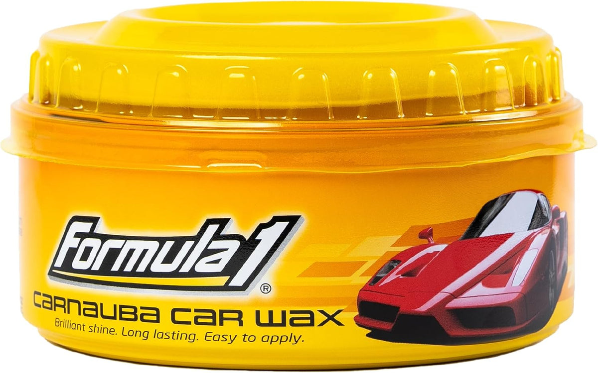 Formula 1 Carnauba Car Wax Paste, High Gloss Shine & Water Beading, 8oz