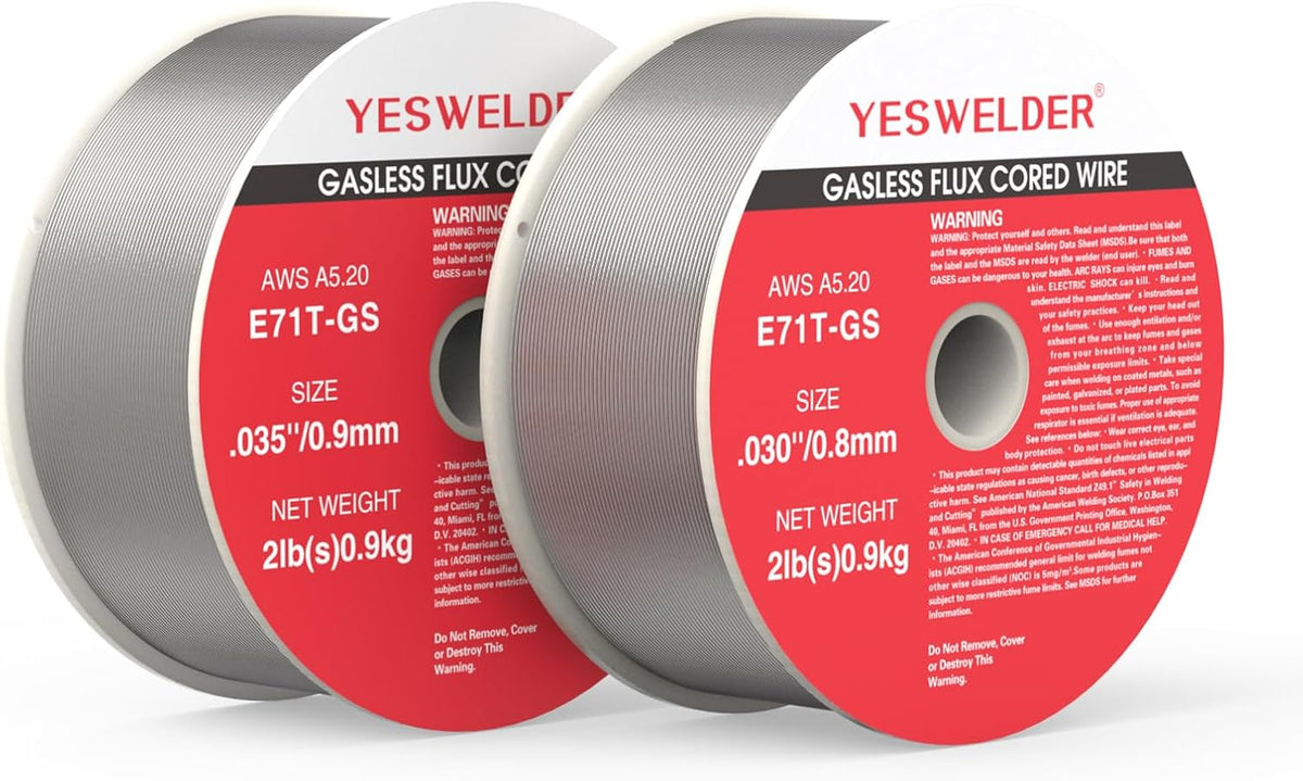 YESWELDER Gasless Flux Core MIG Wire, E71T-GS Mild Carbon Steel