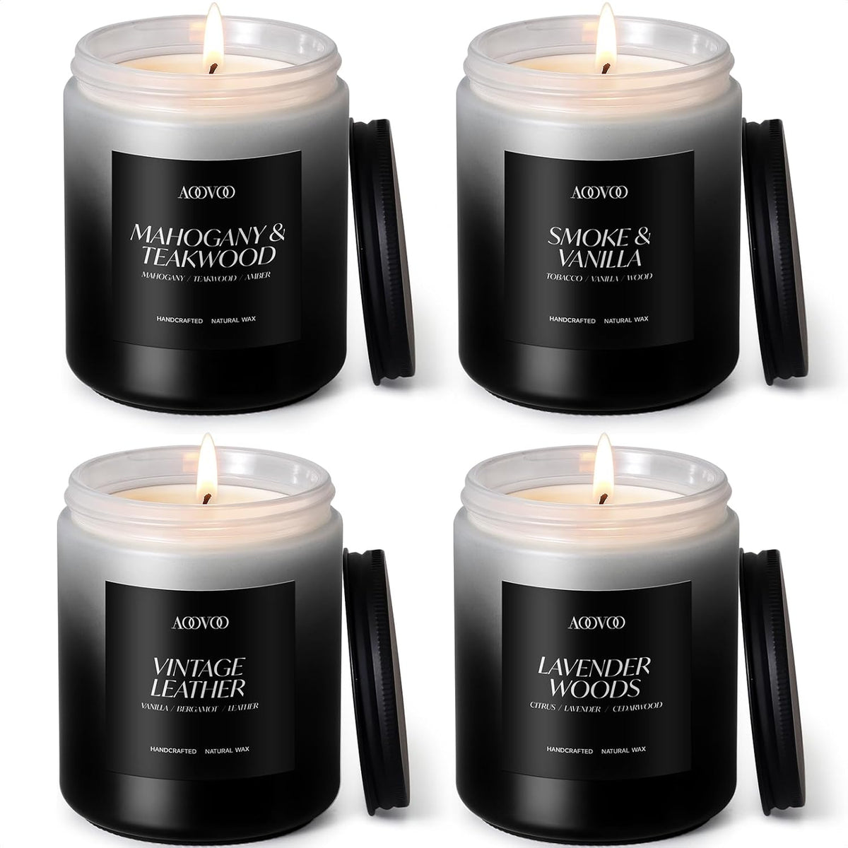 AOOVOO 6 Pack Fall Candles Set - 42oz Autumn Candle Gift for Home Scented