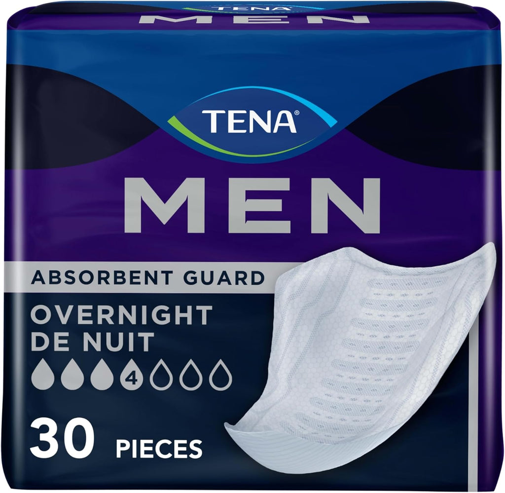 Tena Men Overnight Guards, Incontinence Pads for Men, 30 ct