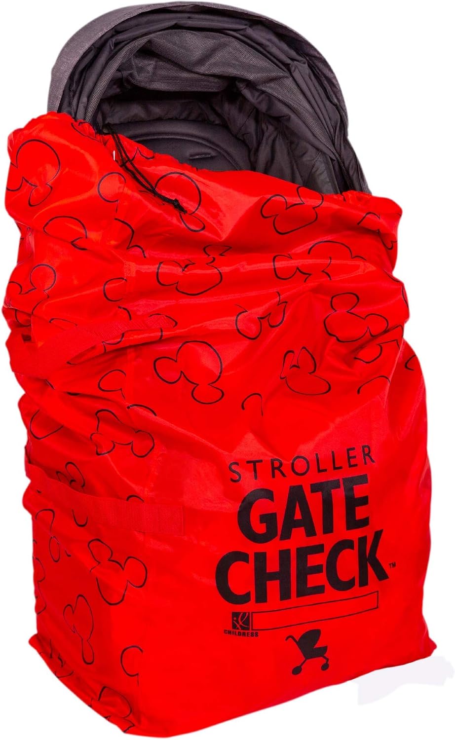 J.L. Childress Gate Check Travel Bag for Single & Double Strollers, Black