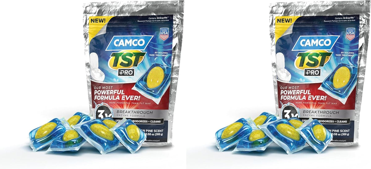 Camco TST MAX RV Toilet Treatment Drop-INs - Orange 30-pk - Made in the USA