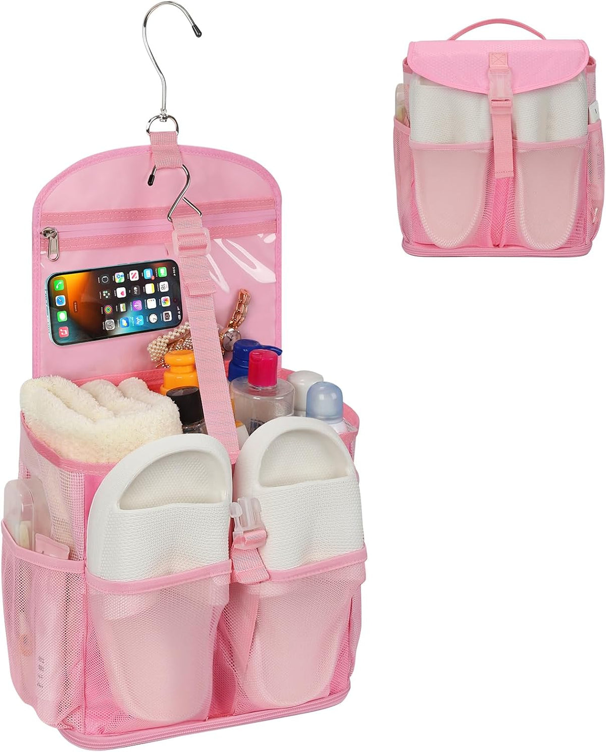 Mesh Shower Caddy Portable Shower Bag for College Dorm Room Essentials