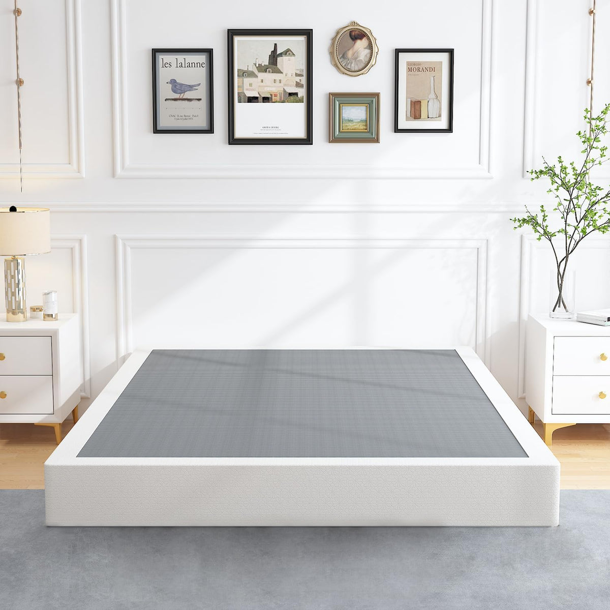 ALDRICH Box Springs King Size 9 Inch Heavy Duty Metal Mattress Foundation