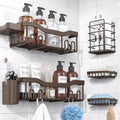 NESOMI 7-Pack Shower Caddy Adhesive,Stainless Steel Shower Organizer Shelf