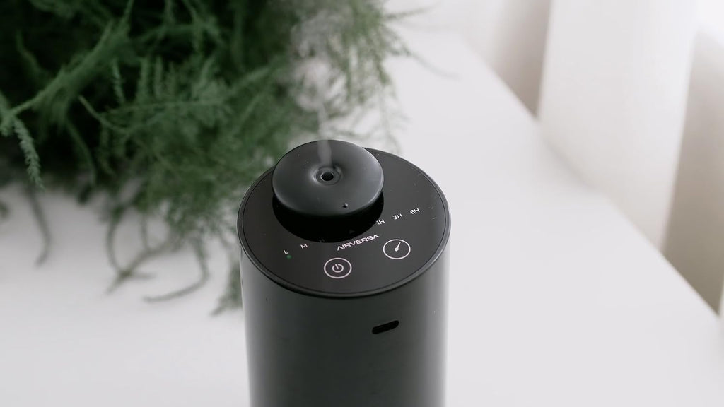 Airversa AN6 Waterless Diffuser for Essential Oil for Home, Room, Black